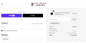 Wine Coolers Empire coupon code