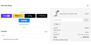 Vita Hot Deals coupon code