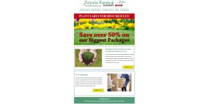 Zoysia Farm Nurseries coupon code