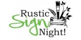 Rustic Sign Night
