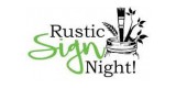 Rustic Sign Night